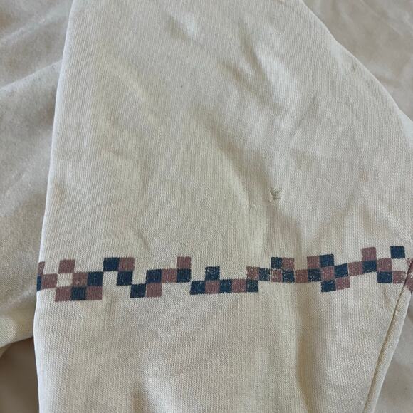 Vtg Y2K 2000s Yellow Cat Pullover Sweatshirt Sz L Cottagecore Grannycore - Picture 7 of 12